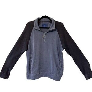 MARTIN+OSA REGULAR M SOLID NAVY BLUE SWEATER‎ 100% COTTON 1/4 ZIP